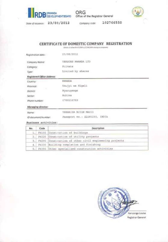Domestic Company Registration image